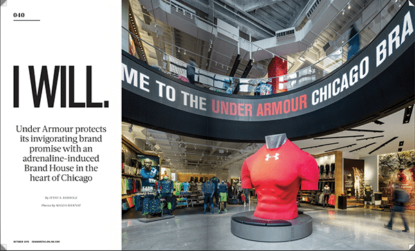 Objeción pantalla Cereal design:retail Agrees - Under Armour's Brand House in Chicago Looks Amazing!  - Solais Lighting