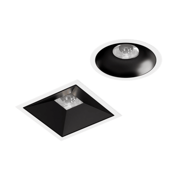 BK-PW - Black baffle, Perfect White flange BDL6 round and square