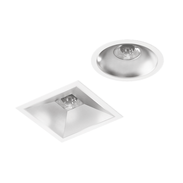 SD-PW - Semi-diffuse baffle, Perfect White flange BDL6 round and square