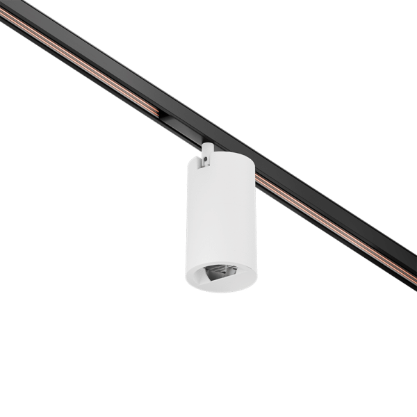 PW - Perfect White LCM-DW trackhead with Scatto 48V low voltage adapter