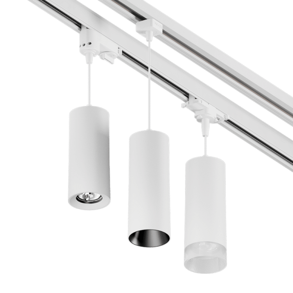 PW - Perfect White MDR Droplit pendant GAIA G-Type adapter and standard ring (left), JLH adapter and matching snoot (center), Gx-Type adapter and acrylic snoot (right)
