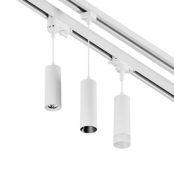 PW - Perfect White NDR Droplit pendant GAIA G-Type adapter and standard ring (left), JLH adapter and matching snoot (center), Gx-Type adapter and acrylic snoot (right)
