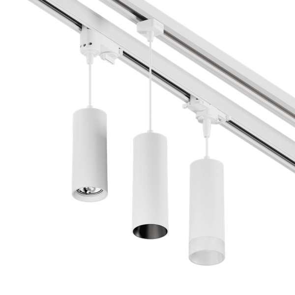 PW - Perfect White SDR Droplit pendant GAIA G-Type adapter and standard ring (left), JLH adapter and matching snoot (center), Gx-Type adapter and acrylic snoot (right)