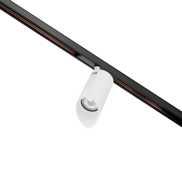 PW - Perfect White LCS-WW trackhead with Scatto 48V low voltage adapter