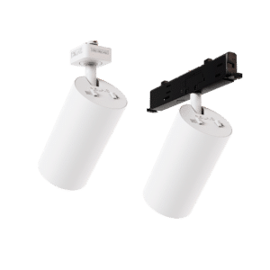 PW - Perfect White PXS trackhead with GAIA+ concealed adapter (left) and JLH adapter (right)